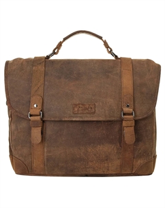 Портфель Гарольда "АНТИК", натуральная кожа, цвет Cognac Harold's