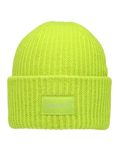 Вязаная шапка для чиллаута "Kara Hat", классическая ребристая вязка, цвет Lime Chillouts