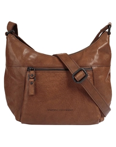 Сумка через плечо, натуральная кожа, цвет Cognac Spikes & sparrow