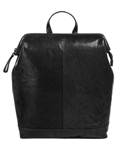 Городской рюкзак, натуральная кожа, черный Spikes & sparrow
