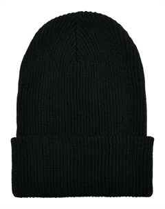 Шапка " Accessories Recycled Yarn Spired Ribbed Knit Beanie" (1 шт.), черный Flexfit