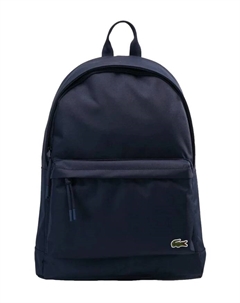 Рюкзак однотонный с логотипом в виде крокодила, синий Lacoste