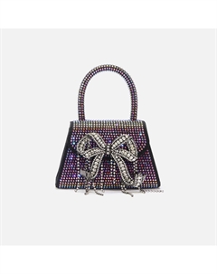 Сумка Satin Rhinestone Micro Bow Bag, цвет Black Multi Self-portrait