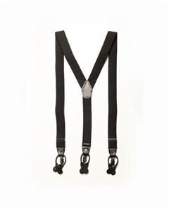 Черные однотонные мужские подтяжки, черный Puroego