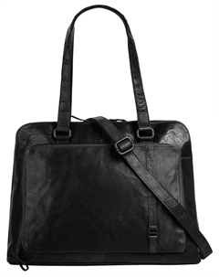 Шоппер, натуральная кожа, черный Spikes & sparrow