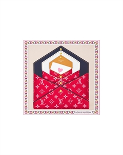 Шарф женский с принтом, розово-красный Louis vuitton