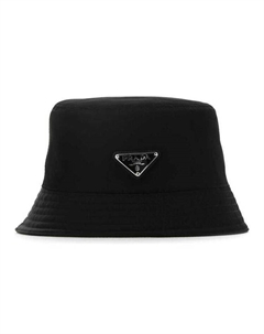 Панама с логотипом, черный Prada