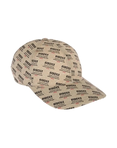 Кепка с принтом логотипа, бежевый Gucci