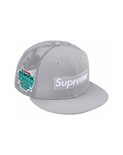 Кепка с сеточкой, серый Supreme