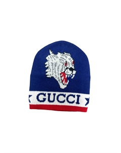 Шапка мужская, синий / белый Gucci