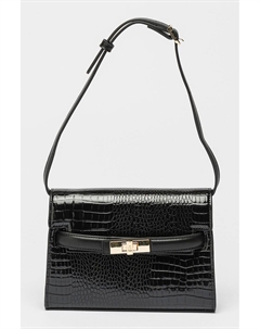 Сумка Magnify из лакированной экокожи, черный Steve madden