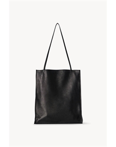 Большая сумка-тоут из кожи, черный The row