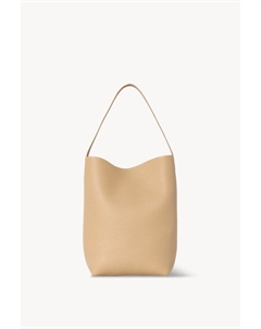 Сумка-Тоут среднего размера из натуральной кожи, бежевый The row