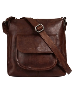 Сумка через плечо "CROSS BODY", натуральная кожа, цвет Cognac Spikes & sparrow