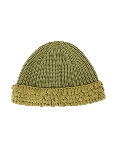 Шапка Бини из шерсти ручной вязки, зеленый Moncler