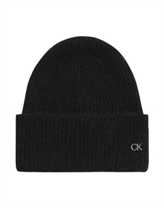 Роскошная шерстяная шапка смесь альпаки, черный Calvin klein