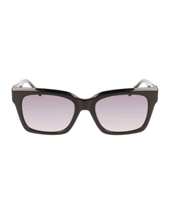 Прямоугольные солнцезащитные очки с дымчатыми линзами, черный Liu jo