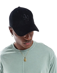 Бейсболка с принтом в виде шнура черного цвета Asos design