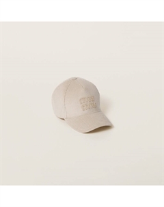 Бархатная бейсболка, белый Miu miu