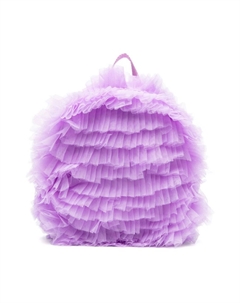 Рюкзак с оборками и вставками из тюля, фиолетовый Monnalisa