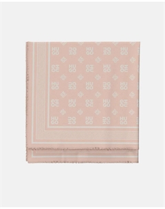 Жаккардовый шарф с логотипом, цвет Natural Hugo