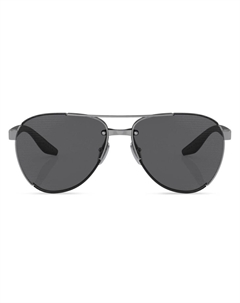 Солнцезащитные очки-пилоты, черный Prada linea rossa