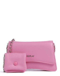 Сумка через плечо из искусственной кожи, розовый Replay