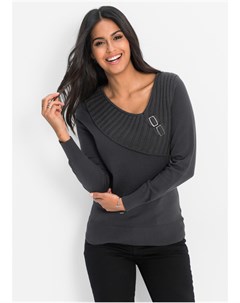 Пуловер с оригинальным дизайном Bonprix