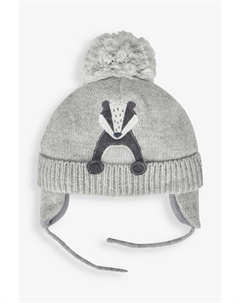 Шляпа с аппликацией в виде барсука, серый Jojo maman bébé
