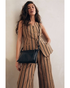 Кожаная сумка через плечо, черный Next