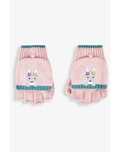 Полосатые перчатки с изображением кролика, розовый Jojo maman bébé