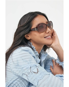 Затемненные солнцезащитные очки с вырезами, коричневый Next