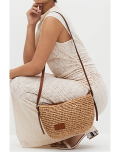 Соломенная сумка через плечо, бежевый Next