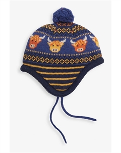 Шляпа с горной коровой и скандинавским узором, синий Jojo maman bébé