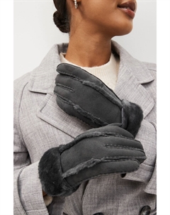 Перчатки из овчины, серый Next