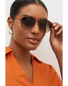 Классические солнцезащитные очки-авиаторы, коричневый Next