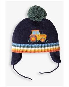 Шапка с аппликацией в виде трактора, синий Jojo maman bébé
