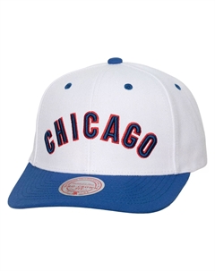 Мужская белая кепка Chicago Cubs Cooperstown Collection Pro Crown Snapback Mitchell and ness