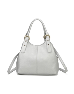 Сумка-трансформер Drei из искусственной кожи с тремя отделениями и регулируемыми ремнями, серебро Fontanella fashion