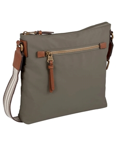 Сумка через плечо верблюжьего цвета "Bari" — идеальный компаньон из высококачественного матового нейлона, зеленый Camel active