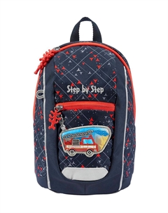 Рюкзак детский садовый на двусторонней молнии, прицеп, 6 литров, детский, цвет Fire Truck Finn Step by step