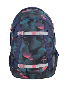 Рюкзак школьный Облачный персик, наполнитель спинки, эмблема, микс рисунков, для девочек, цвет Blaugrün Coocazoo