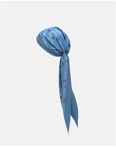 Печатный шарф с разноцветными рисунками, голубой Hugo