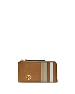Картхолдер Robinson Double-T, коричневый Tory burch