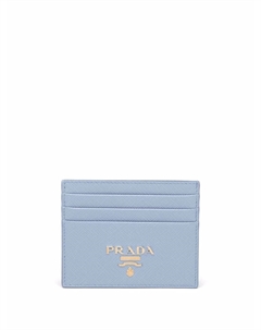 Картхолдер с логотипом, синий Prada