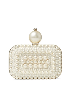 Декорированный клатч Micro Cloud, белый Jimmy choo
