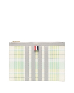 Клатч в клетку, зеленый Thom browne