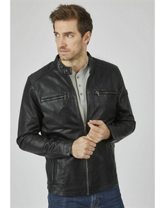 Кожаная куртка MIT DRUCKKNOPFRIEGLEN, цвет schwarz Bugatti