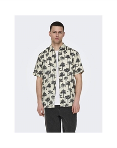 Рубашка с коротким рукавом Bronx Reg, бежевый Only & sons