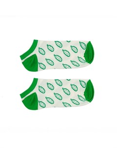 Носки Огурцы короткие женские Белый Зеленый O S Запорожец